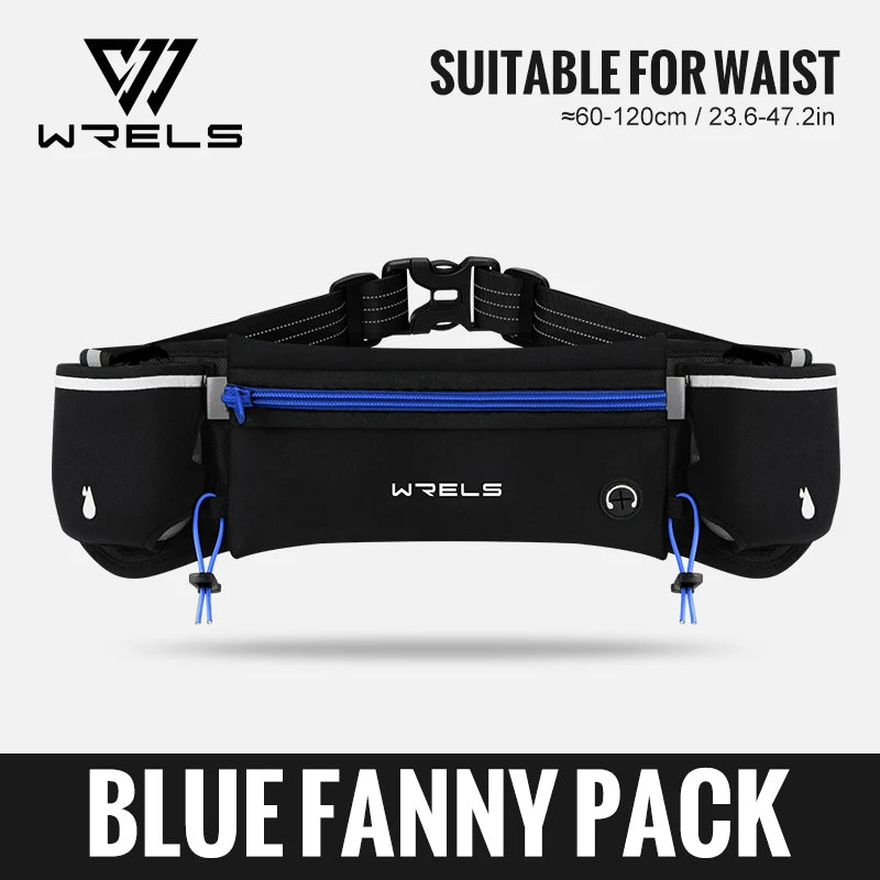 WRELS Upgraded Running Hydration Belt Bag With Water Bottles for Outdoor Sports