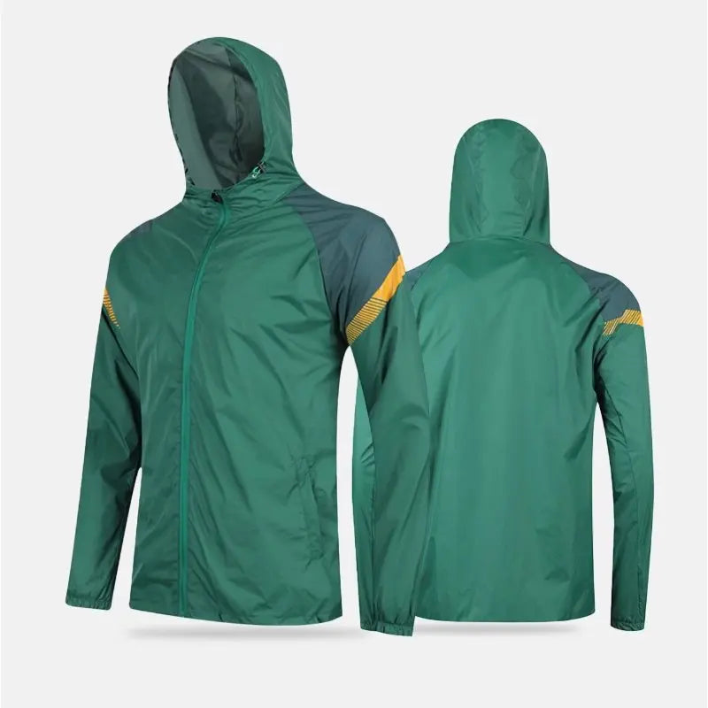 Men's Running And Hiking Gear: Waterproof, Hooded Training Jacket / Rungear