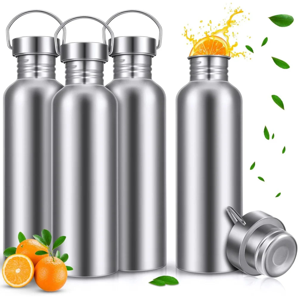 Hydration Gear Accessories: 1000ML Stainless Steel Water Bottle, Non-Insulated Single-Wall, Plastic-Free 304 / Rungear