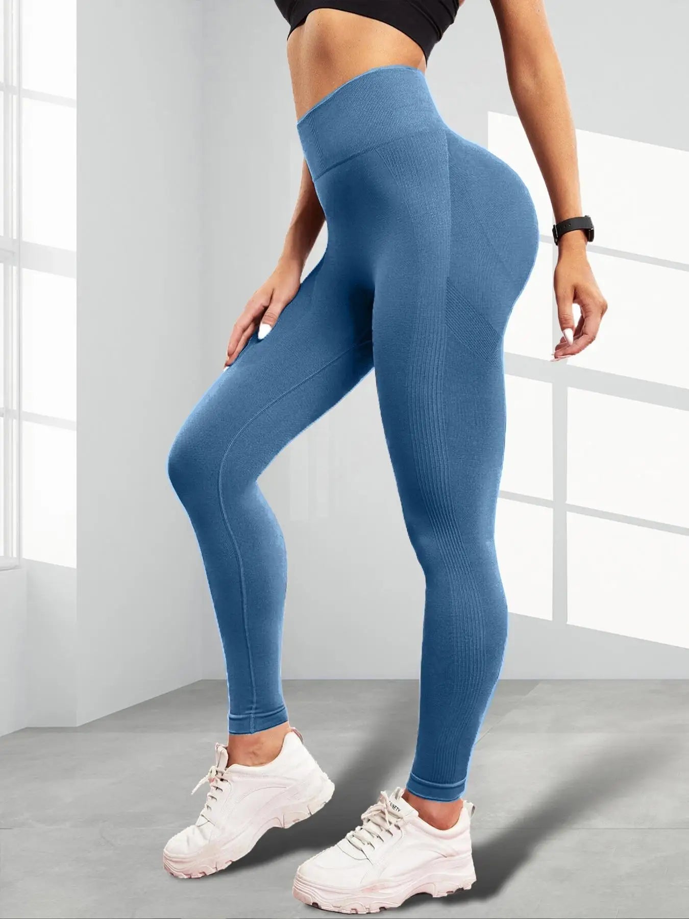 Women's Compression Apparel: 3 Pack High Waisted, Soft Tummy Control Fitness Leggings / Rungear