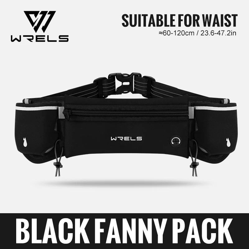 WRELS Upgraded Running Hydration Belt Bag With Water Bottles for Outdoor Sports