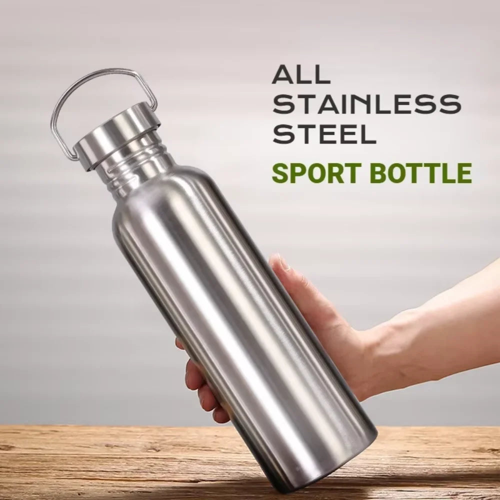 Hydration Gear Accessories: 1000ML Stainless Steel Water Bottle, Non-Insulated Single-Wall, Plastic-Free 304 / Rungear