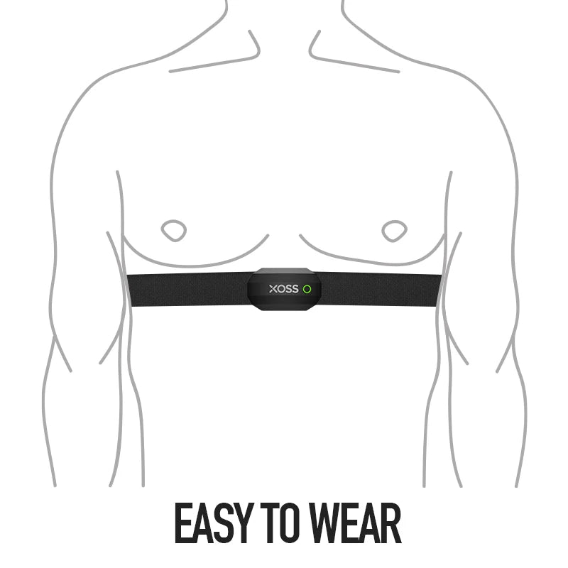 Tech Gear Accessories: XOSS X2 Chest Strap Heart Sensor HRM Monitor Bluetooth ANT+ Cycling Running Walking / Rungear