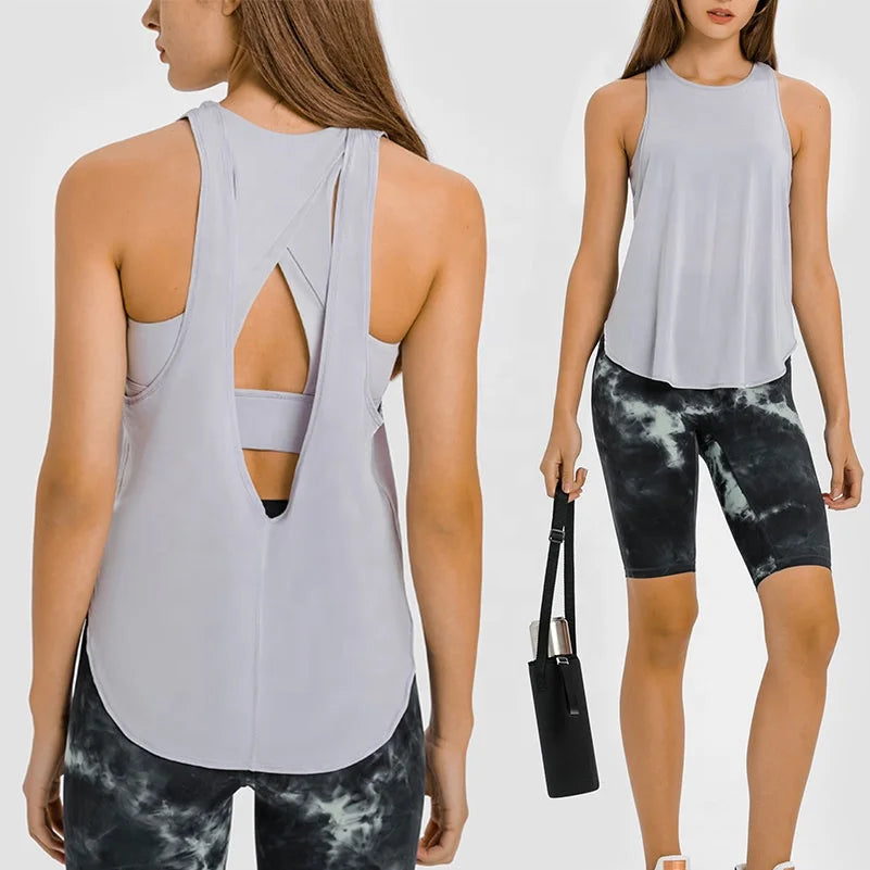 Women's Running Clothing: Sleeveless, Built-In-Bra, Workout Tank Top / Rungear