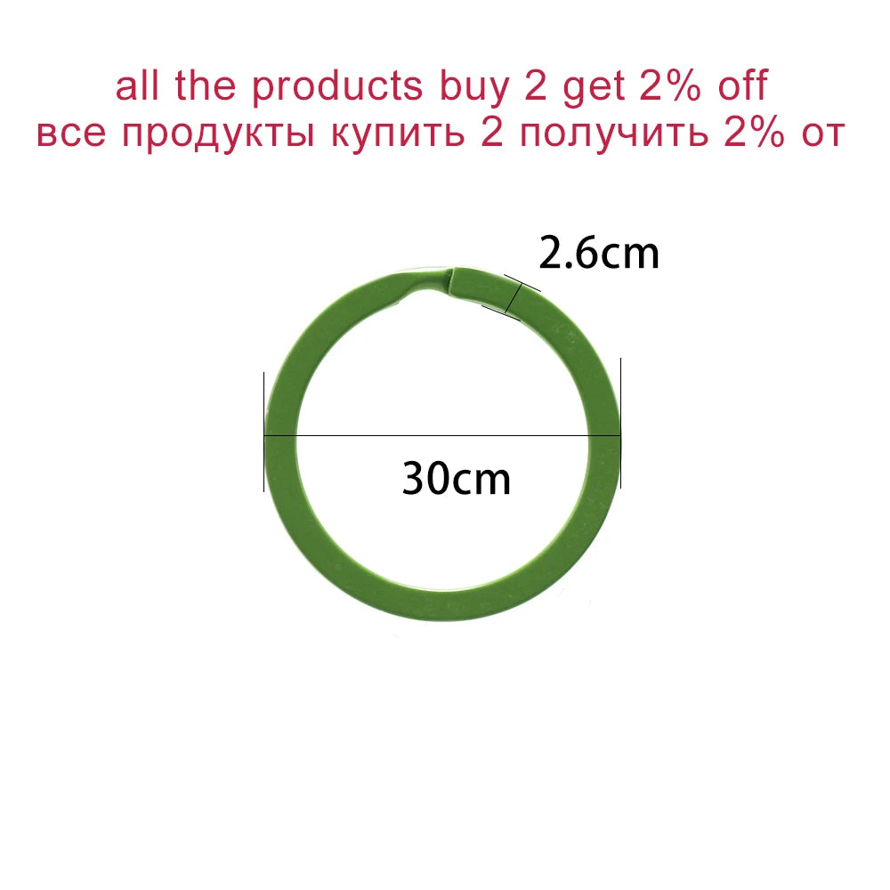 Running/ Hiking Accessories: 10PC/ Lot Color Key Ring Round Flat Line Multicolor Keyrings for Key Security / Rungear