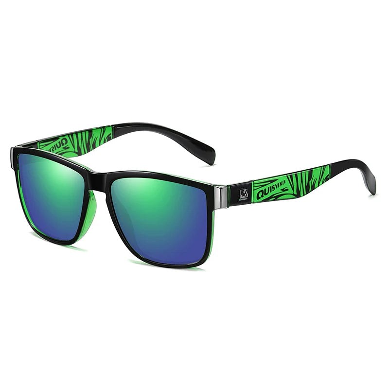 UV400 Mirrored Sport Sunglasses – Unisex Square Frame for Fishing, Hiking & Outdoor Sports