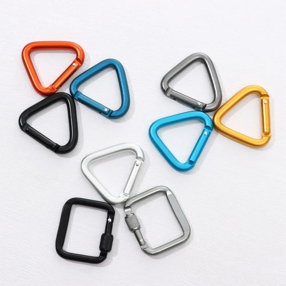 Trail Gear Accessories: Triangle/Square Carabiners With Snap Clip Hook Kettle Buckle / Rungear