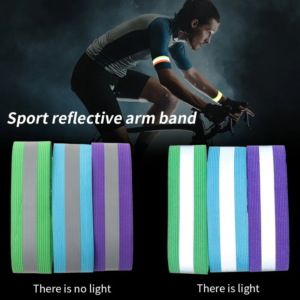 Reflective Safety Armband – Adjustable Elastic Strap for Night Running, Cycling & Jogging