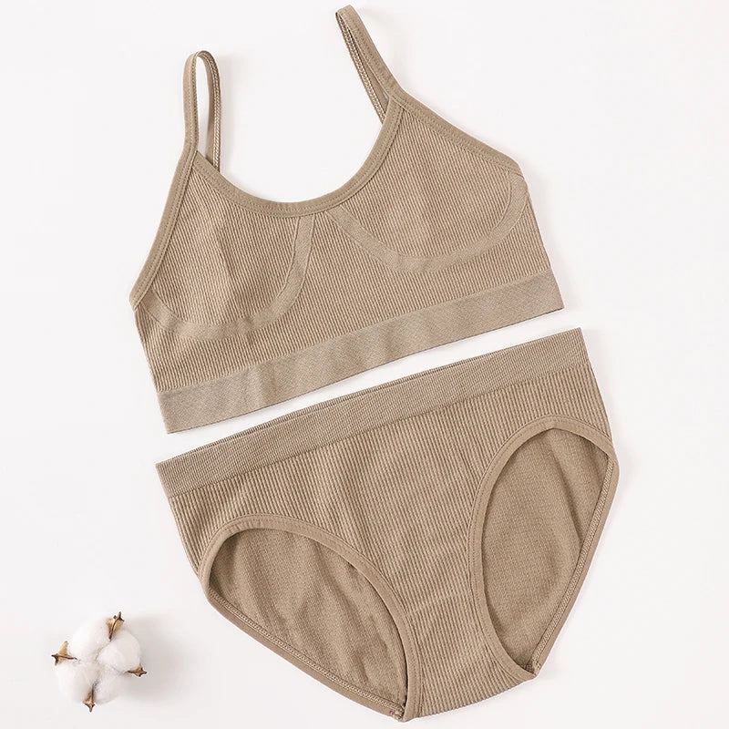 Women's Underwear Sets: U-Back, Push Up Bralette and Breathable Briefs / Rungear