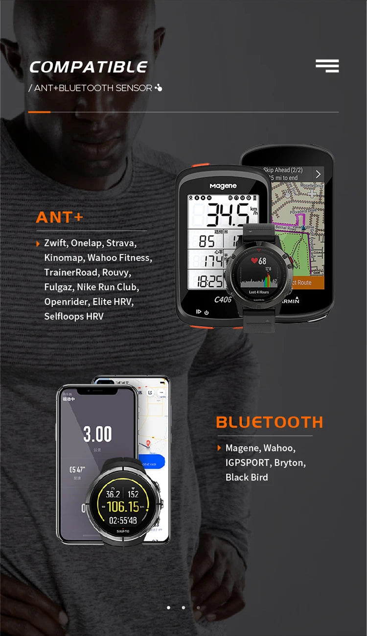 Magene H64 Heart Rate Monitor with Chest Strap – Dual Mode ANT+ & Bluetooth for Cycling, Running & Wahoo/Garmin Compatibility | RUNGEAR