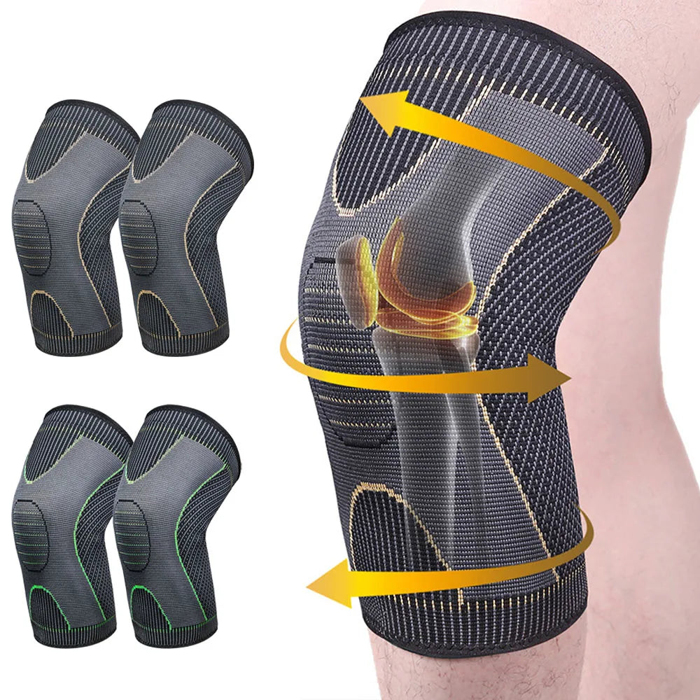 Compression Recovery Gear: Sleeve Knee Brace Support For Running, Workout, Gym, Hiking, Sports / Rungear