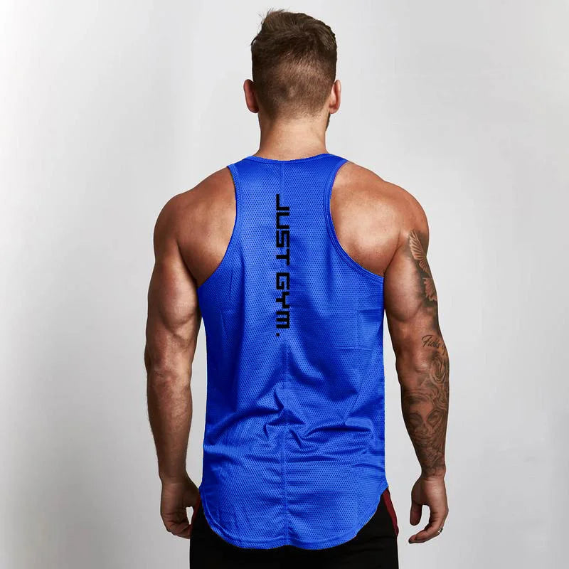 Brand Marathon/ Running Apparel: Mesh, Sleeveless, Workout Fitness Tank Top Sports Singlet / Rungear