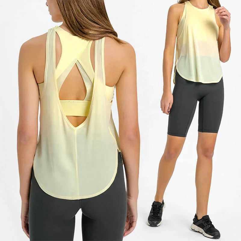 Women's Running Clothing: Sleeveless, Built-In-Bra, Workout Tank Top / Rungear