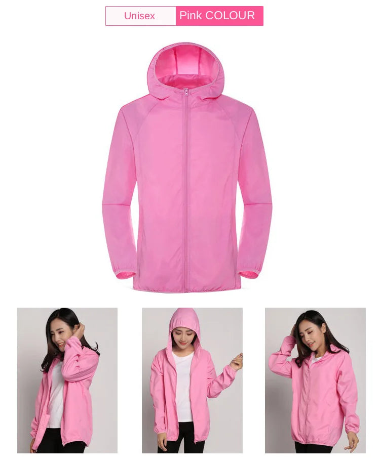 Unisex Waterproof Jacket: Waterproof, Quick Dry, UV Sun-Protective Windbreaker Jacket for Outdoor Sports / Rungear