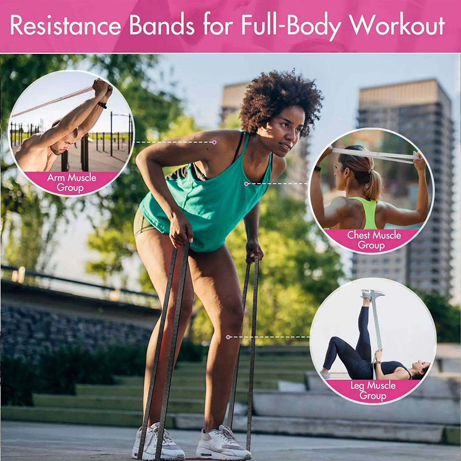 Recovery Gear Accessories: Fitness, Elastic Long Resistance Booty Bands Set Pull Up Gym Equipment / Rungear