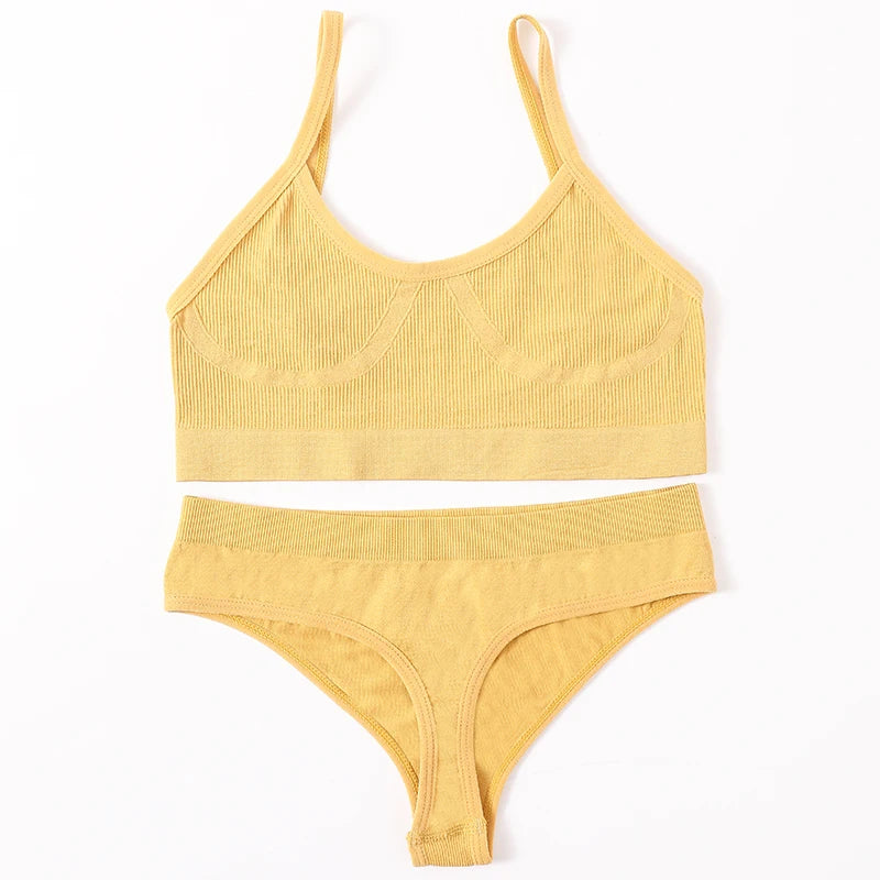 Women's Underwear Sets: U-Back, Push Up Bralette and Breathable Briefs / Rungear