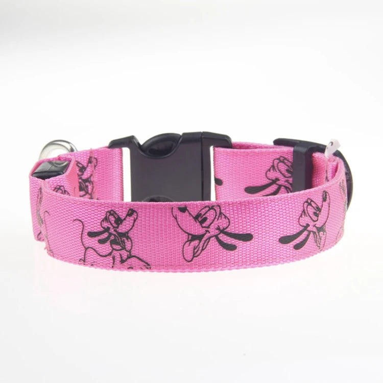 LED Luminous Dog Collar | Nylon Night Safety Collar with Breakaway Buckle