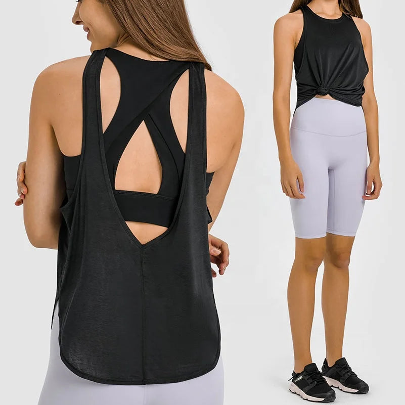 Women's Running Clothing: Sleeveless, Built-In-Bra, Workout Tank Top / Rungear