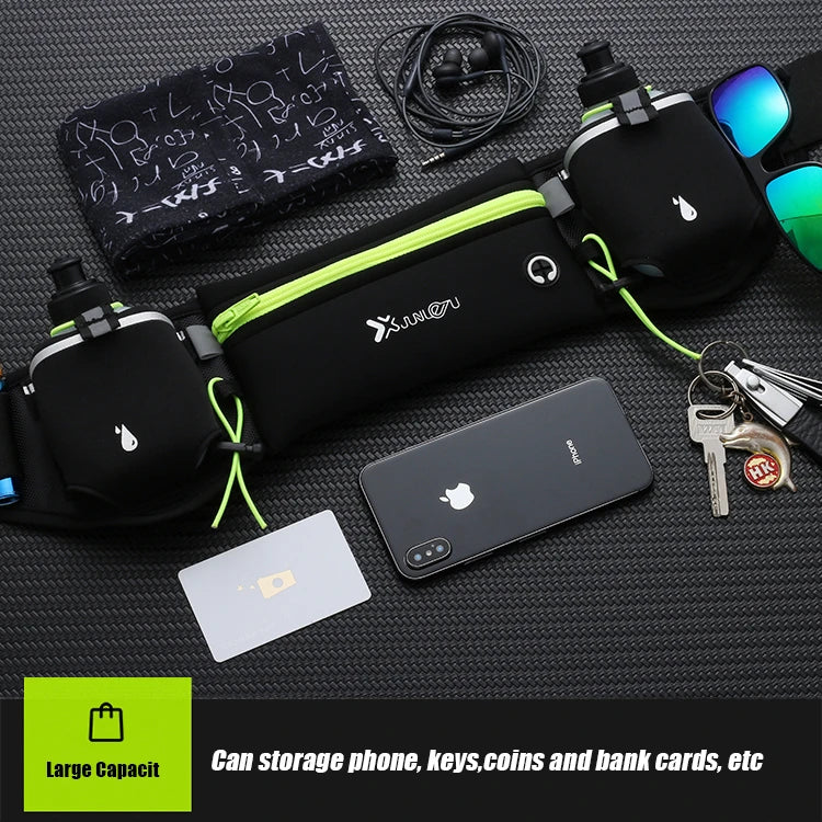 Running Waist Pack with 2 Water Bottles – Phone Belt Bag for Trail & Marathon | RUNGEAR