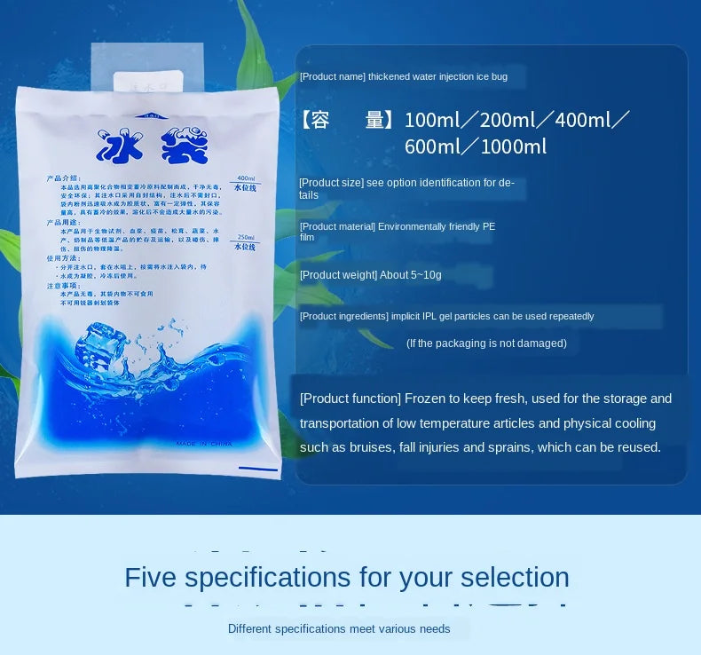 10-Pack Reusable Hot & Cold Gel Packs – Eco-Friendly Cold Compress Set for Injuries & Pain Relief