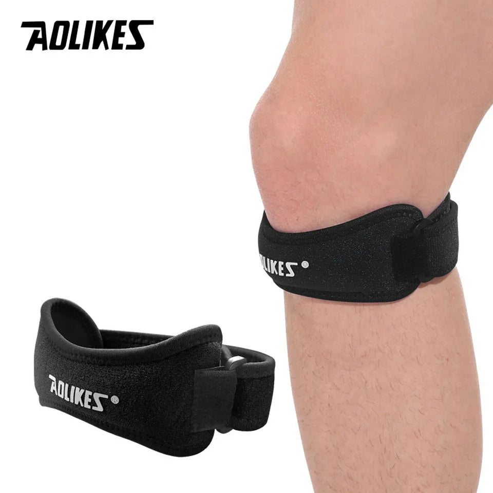 AOLIKES Adjustable Knee Brace – Patella Stabilizer for Pain Relief & Sports Support