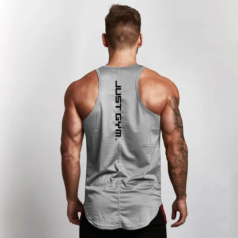 Brand Marathon/ Running Apparel: Mesh, Sleeveless, Workout Fitness Tank Top Sports Singlet / Rungear