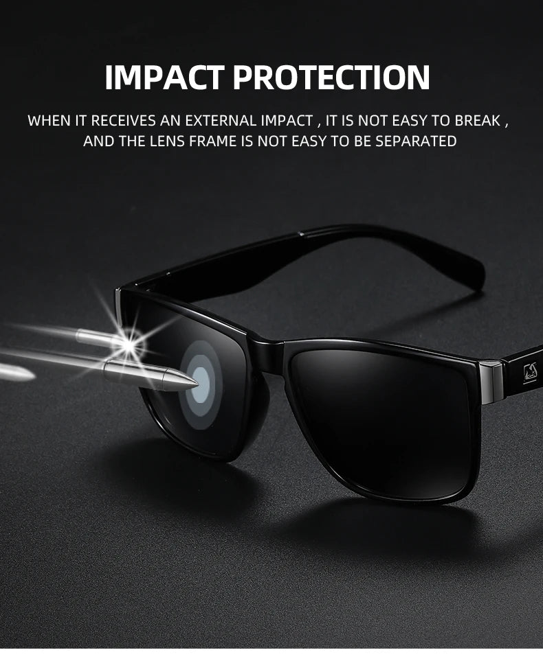 UV400 Mirrored Sport Sunglasses – Unisex Square Frame for Fishing, Hiking & Outdoor Sports