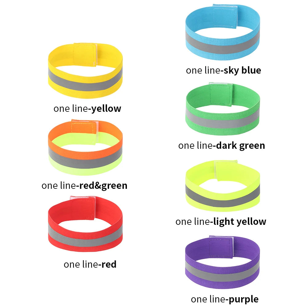 Reflective Safety Armband – Adjustable Elastic Strap for Night Running, Cycling & Jogging