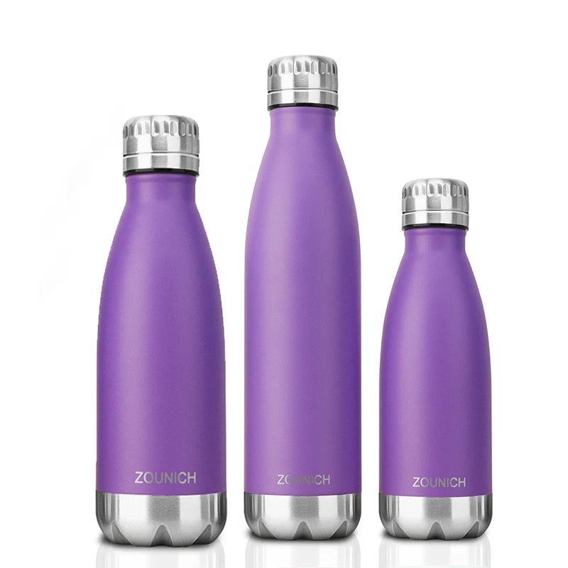 Hydration Gear Accessories: ZORRI Double-Wall, Insulated, Thermal Vacuum Water Bottle 350ml/500ml/650ml / Rungear