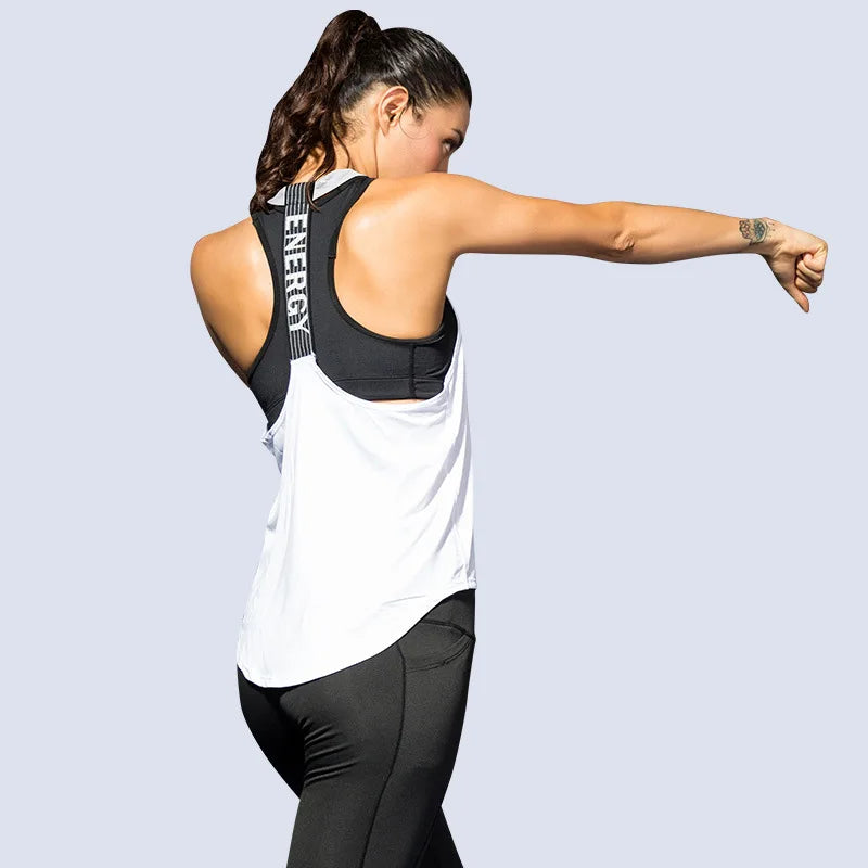 Women's Running Apparel: Quick Drying Backless Sleeveless Sports Gym Tank Top / Rungear
