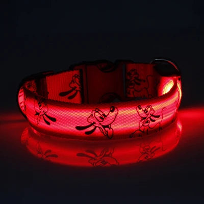 LED Luminous Dog Collar | Nylon Night Safety Collar with Breakaway Buckle