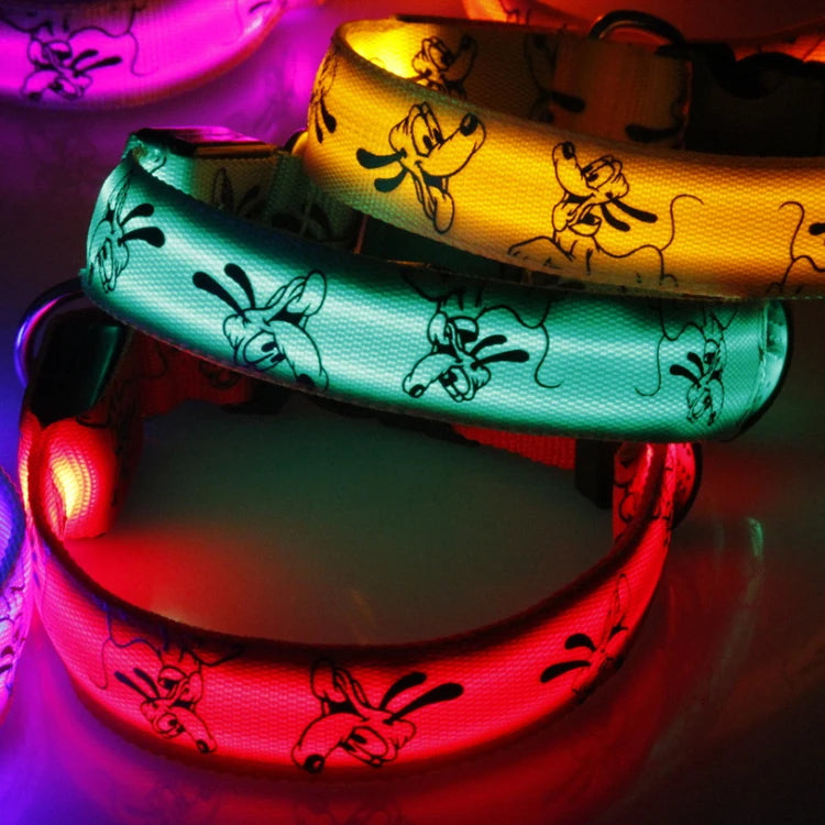 LED Luminous Dog Collar | Nylon Night Safety Collar with Breakaway Buckle