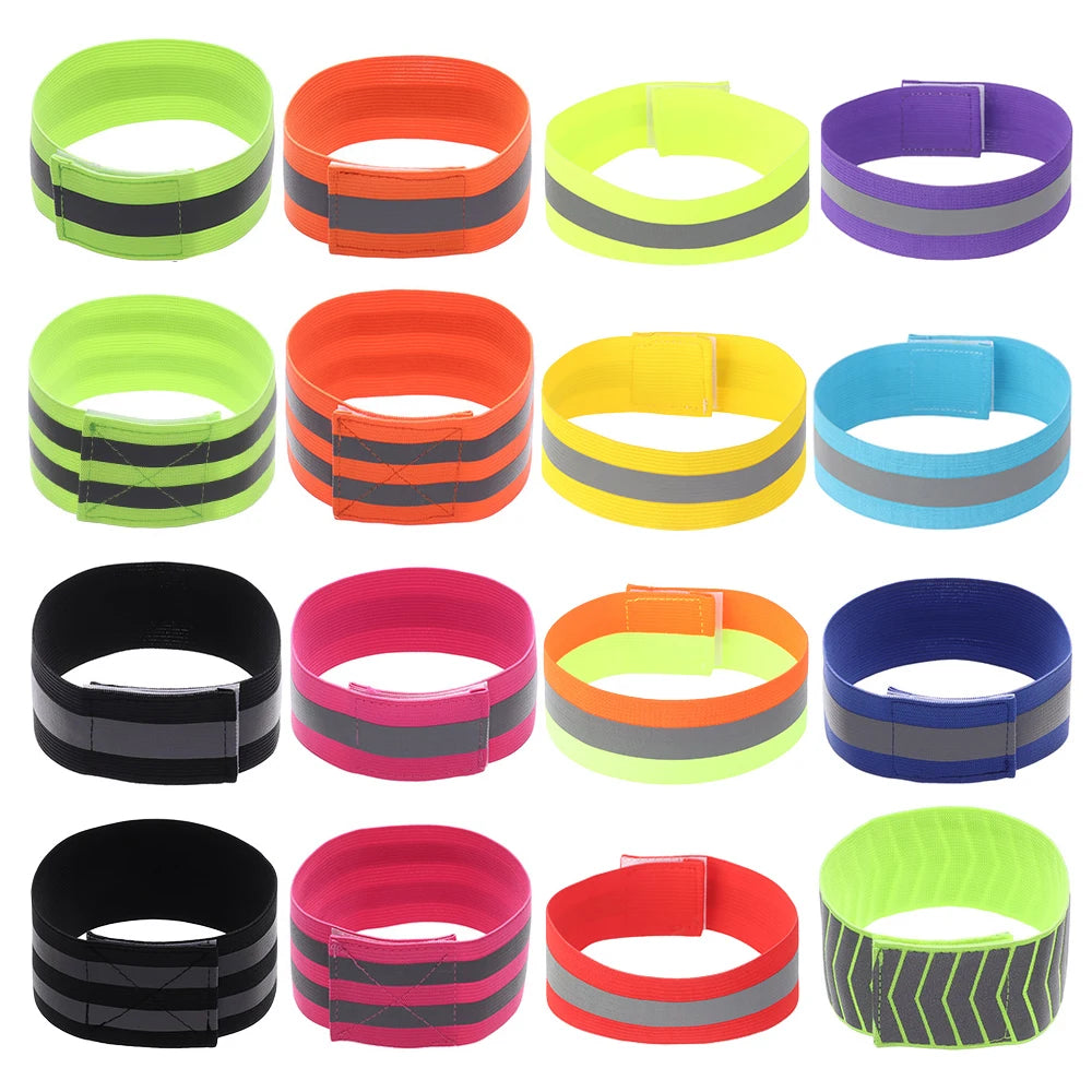 Reflective Safety Armband – Adjustable Elastic Strap for Night Running, Cycling & Jogging