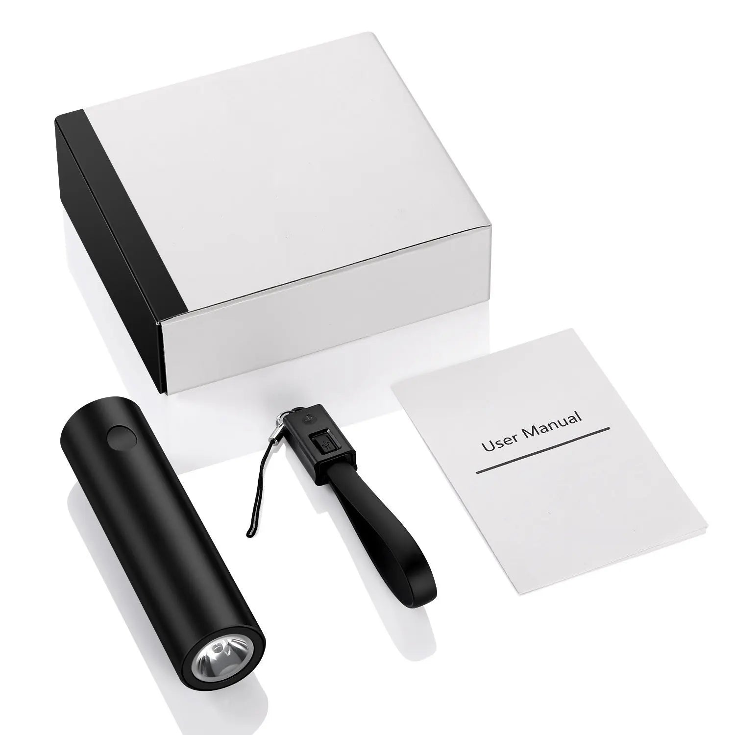 Tech Gear Accessories: 5000 Mah, Portable, Mini Multi-Function Mobile Power Bank With Outdoor Light Torch / Rungear