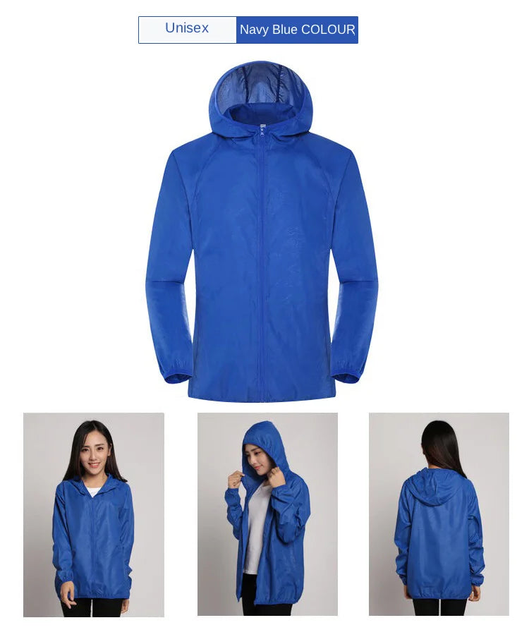 Unisex Waterproof Jacket: Waterproof, Quick Dry, UV Sun-Protective Windbreaker Jacket for Outdoor Sports / Rungear