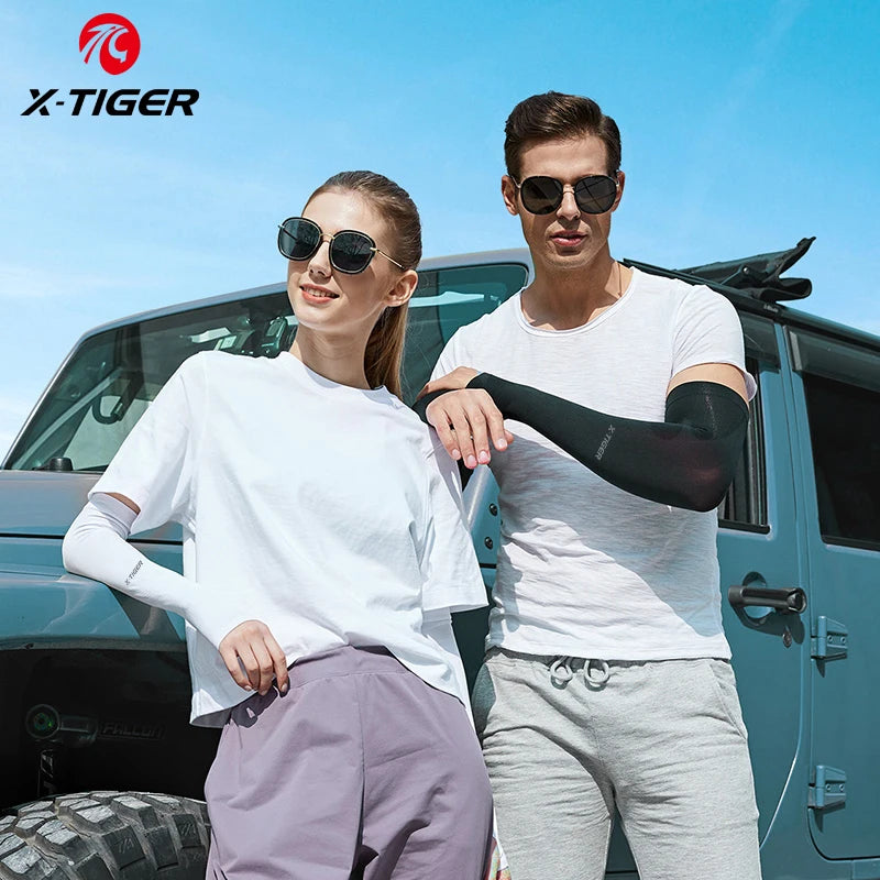 Winter Gear Accessories: X-TIGER Unisex Outdoor UV Sun Protection, Ice Fabric Arm Warmers Sleeves Running, Outdoor Sport / Rungear