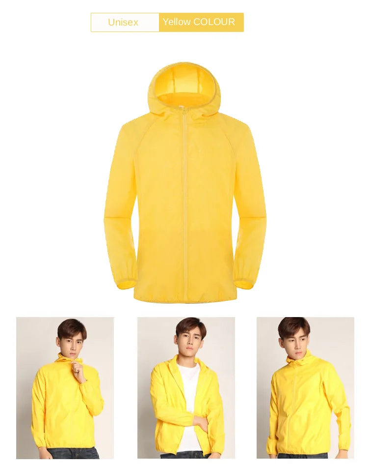 Unisex Waterproof Jacket: Waterproof, Quick Dry, UV Sun-Protective Windbreaker Jacket for Outdoor Sports / Rungear