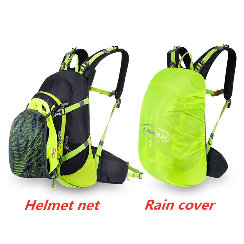 Trail Gear Accessories: 20L Waterproof, Breathable, Lightweight Hydration Backpack With Bladder and Rain Cover / Rungear