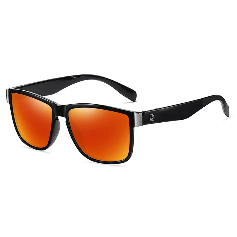 UV400 Mirrored Sport Sunglasses – Unisex Square Frame for Fishing, Hiking & Outdoor Sports