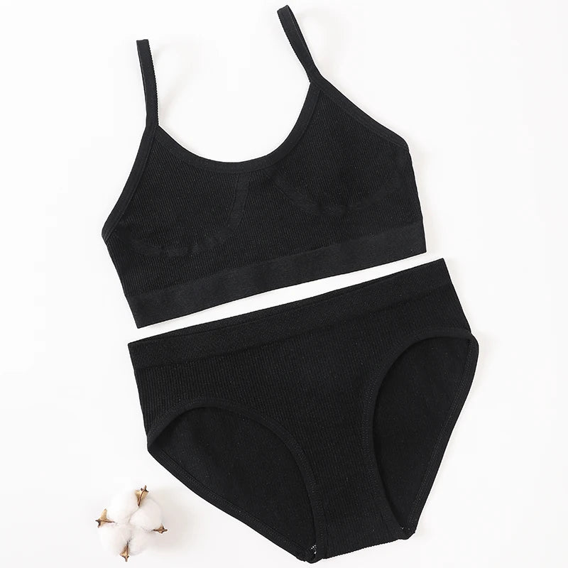 Women's Underwear Sets: U-Back, Push Up Bralette and Breathable Briefs / Rungear