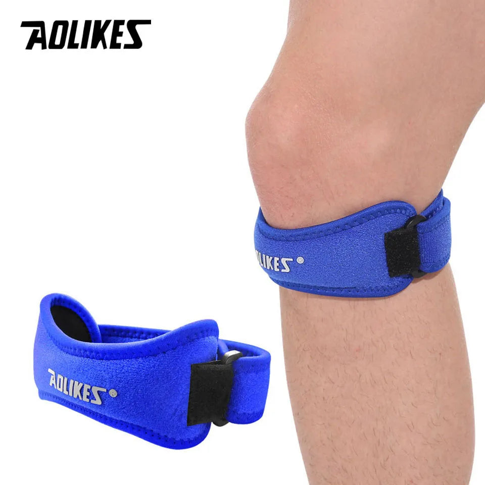AOLIKES Adjustable Knee Brace – Patella Stabilizer for Pain Relief & Sports Support