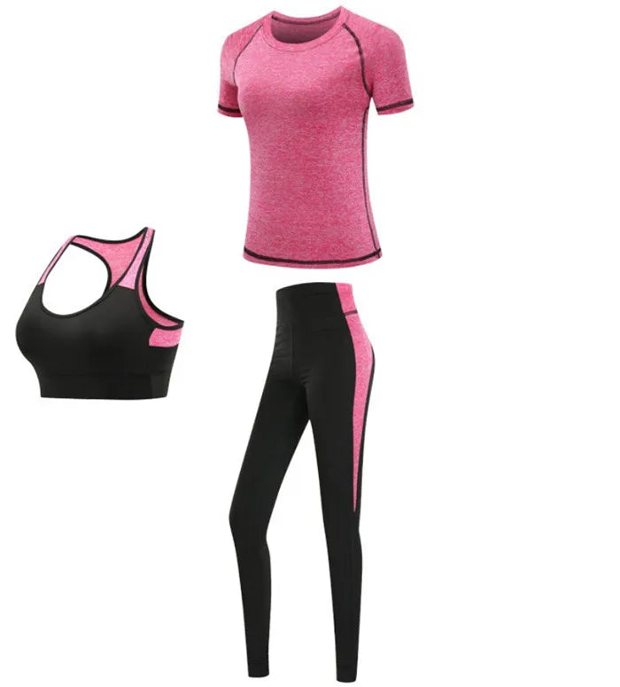Women's Quick Dry Sets: 4Pc Workout Training Activewear Sets / Rungear