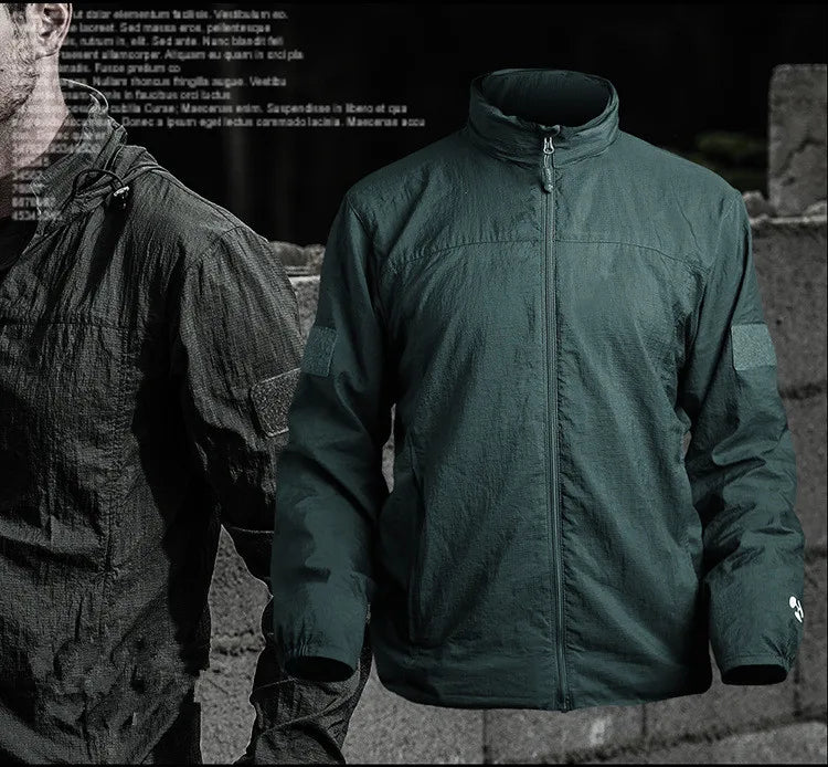 Men's Running Apparel Jackets: Lightweight, Waterproof, Summer Breathable Thin Hooded Jacket / Rungear