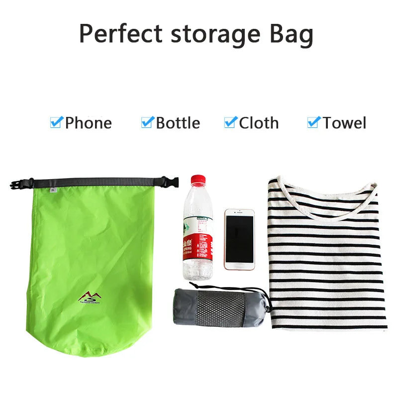 Waterproof PVC Roll-Top Dry Bag | Roll-Top Buckle Closure, Shoulder Strap Loop | Available in 5L–70L | RUNGEAR
