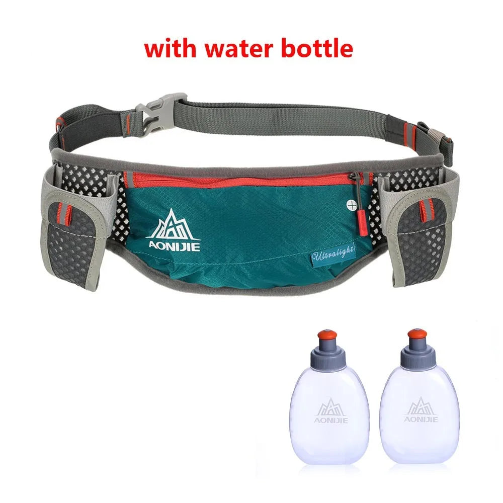 Running Hydration Waist Pack with Dual Water Bottle Holders & Phone Pocket – Water-Resistant Unisex Belt Bag | RUNGEAR