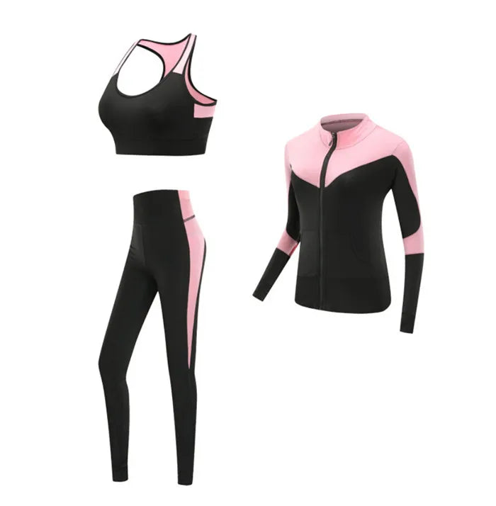 Women's Quick Dry Sets: 4Pc Workout Training Activewear Sets / Rungear