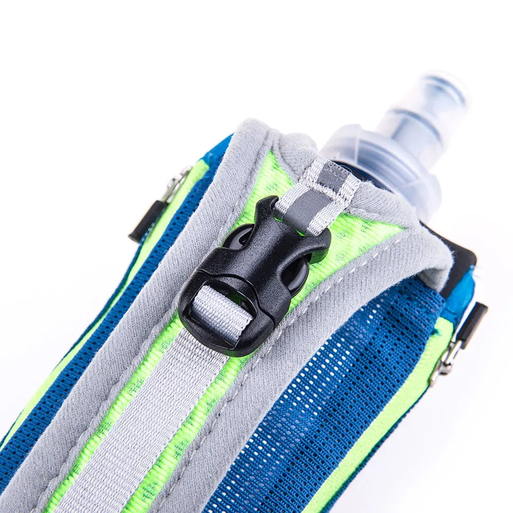 AONIJIE Handheld Running Water Bottle Holder, Wrist Hydration Pack with Storage for Marathon & Trail