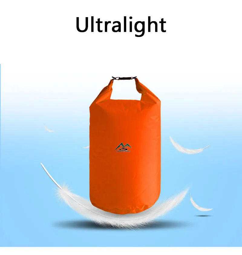 Waterproof PVC Roll-Top Dry Bag | Roll-Top Buckle Closure, Shoulder Strap Loop | Available in 5L–70L | RUNGEAR