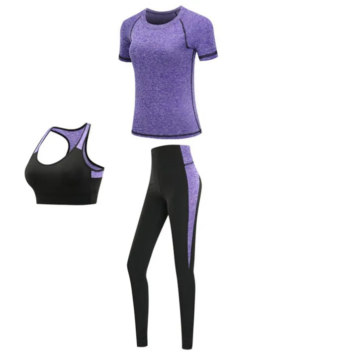 Women's Quick Dry Sets: 4Pc Workout Training Activewear Sets / Rungear