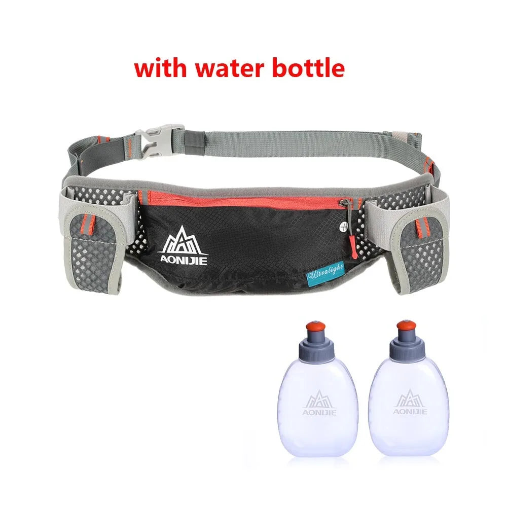 Running Hydration Waist Pack with Dual Water Bottle Holders & Phone Pocket – Water-Resistant Unisex Belt Bag | RUNGEAR